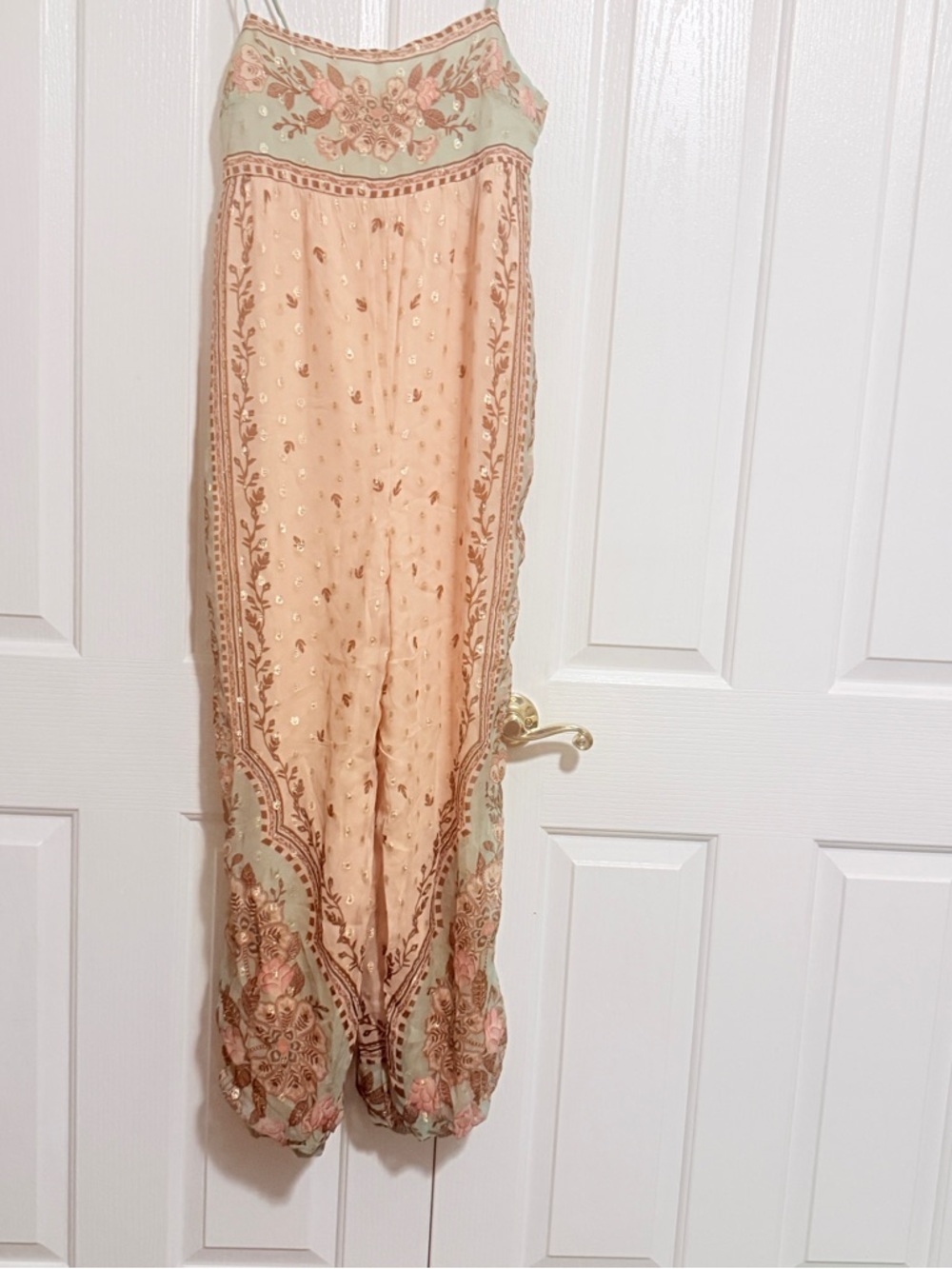 Farm Rio Boho Strapless Jumpsuit in Saigon Print - Picture 7 of 9